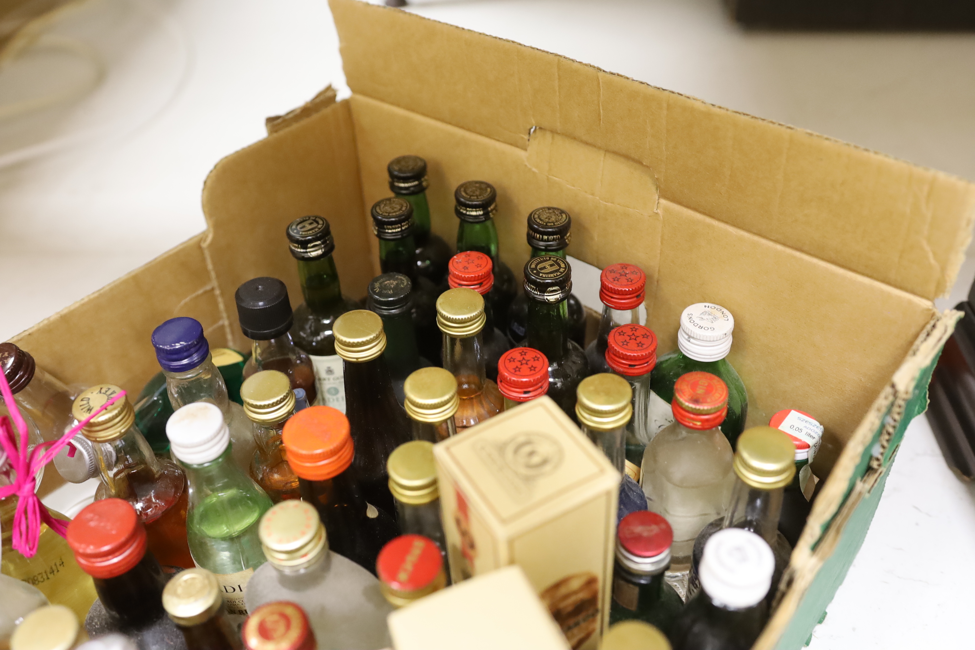 A quantity of various miniature bottled spirits to include single malt whisky